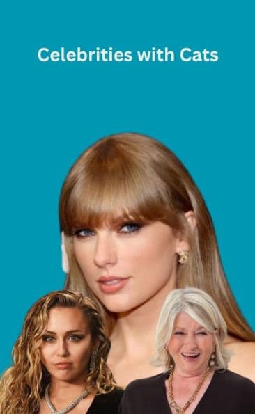 famous celebrities with cats title=