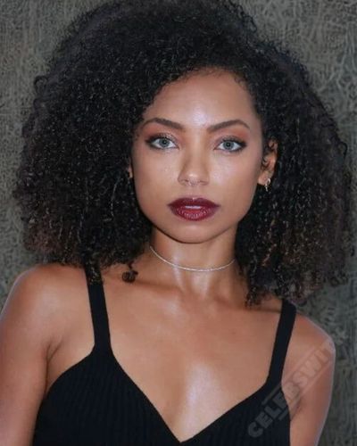 Logan black person with green eyes